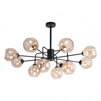 Потолочный светильник  ЭкономСвет 10886/12BK AMB - Интернет-магазин бытовой техники, вентиляции, гигиенического оборудования Энерготехника, Екатеринбург