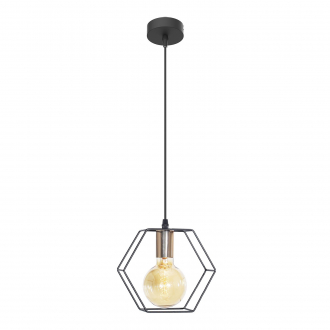 Подвесной светильник  ЭкономСвет 10221/1BK+FG BK - Интернет-магазин бытовой техники, вентиляции, гигиенического оборудования Энерготехника, Екатеринбург