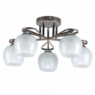 Подвесной светильник  ЭкономСвет 10163/5COP+CR WT - Интернет-магазин бытовой техники, вентиляции, гигиенического оборудования Энерготехника, Екатеринбург