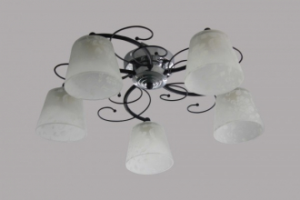 ЭкономСвет Потолочный светильник  008D/5CR+BK WT - Интернет-магазин бытовой техники, вентиляции, гигиенического оборудования Энерготехника, Екатеринбург