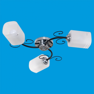 ЭкономСвет Потолочный светильник  013/3CR+BK WT - Интернет-магазин бытовой техники, вентиляции, гигиенического оборудования Энерготехника, Екатеринбург