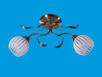 ЭкономСвет.Люстра модерн 0677W / 2BCU WT - Интернет-магазин бытовой техники, вентиляции, гигиенического оборудования Энерготехника, Екатеринбург