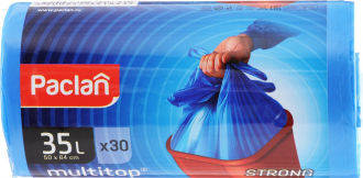 Paclan  Мешки для мусора 35л, 50 х 64см 30шт.  LDPE 10,5мкм (ПВД) Multitop - Интернет-магазин бытовой техники, вентиляции, гигиенического оборудования Энерготехника, Екатеринбург