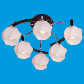 ЭкономСвет.Светильник 10937 / 6CR + BK MK - Интернет-магазин бытовой техники, вентиляции, гигиенического оборудования Энерготехника, Екатеринбург