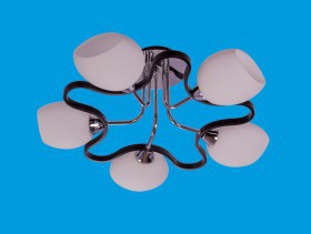 ЭкономСвет.Люстра 11126 / 5CR BK WT - Интернет-магазин бытовой техники, вентиляции, гигиенического оборудования Энерготехника, Екатеринбург