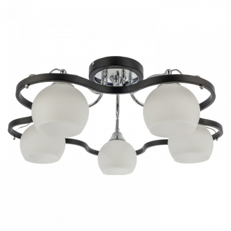 ЭкономСвет.Люстра 	11438 / 5CR + BK WT - Интернет-магазин бытовой техники, вентиляции, гигиенического оборудования Энерготехника, Екатеринбург