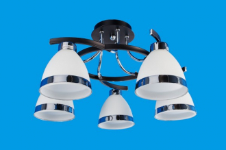 ЭкономСвет.Люстра модерн 11473 / 5BK + CR MK - Интернет-магазин бытовой техники, вентиляции, гигиенического оборудования Энерготехника, Екатеринбург