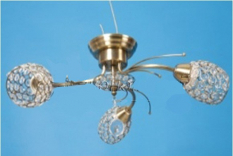ЭкономСвет.Люстра потолочная хрусталь 1181 / 3AB CL + AB - Интернет-магазин бытовой техники, вентиляции, гигиенического оборудования Энерготехника, Екатеринбург