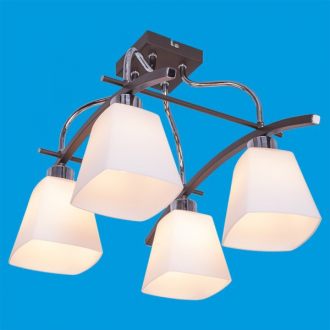 ЭкономСвет.Люстра 12091 / 4CR + BK WT - Интернет-магазин бытовой техники, вентиляции, гигиенического оборудования Энерготехника, Екатеринбург