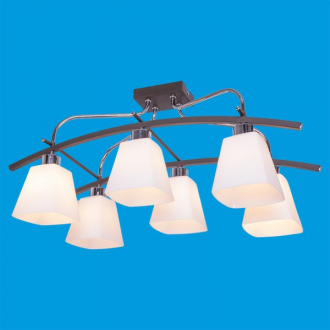 ЭкономСвет.Люстра 12091 / 6CR + BK WT - Интернет-магазин бытовой техники, вентиляции, гигиенического оборудования Энерготехника, Екатеринбург