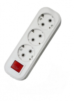 Колодка удлинителя  3 розетки с выкл. с/з 16А 250В 1188697 - Интернет-магазин бытовой техники, вентиляции, гигиенического оборудования Энерготехника, Екатеринбург