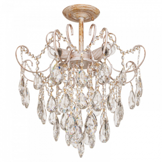 ЭкономСвет.Люстра потолочная хрусталь 15512 / 4WT + GD WT - Интернет-магазин бытовой техники, вентиляции, гигиенического оборудования Энерготехника, Екатеринбург