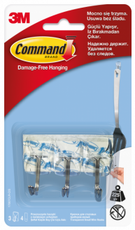 COMMAND Удаляемый крючок для столовых приборов 1уп=3шт (прозрачный) 17067CLR - Интернет-магазин бытовой техники, вентиляции, гигиенического оборудования Энерготехника, Екатеринбург