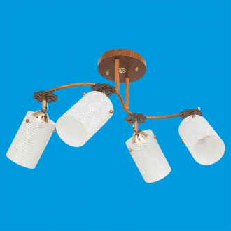 ЭкономСвет.Светильник эконом 1708YX / 4BR WT - Интернет-магазин бытовой техники, вентиляции, гигиенического оборудования Энерготехника, Екатеринбург