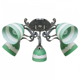 Потолочный светильник ЭкономСвет 1857LM/5CR WT+GN - Интернет-магазин бытовой техники, вентиляции, гигиенического оборудования Энерготехника, Екатеринбург