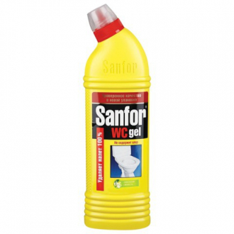 SANFOR Средство для уборки туалета 1кг WC gel (Санфор гель) "Лимонный фреш" 1954 - Интернет-магазин бытовой техники, вентиляции, гигиенического оборудования Энерготехника, Екатеринбург