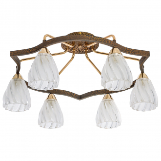 Потолочный светильник 10883/6FGD+BNBK WT ЭкономСвет - Интернет-магазин бытовой техники, вентиляции, гигиенического оборудования Энерготехника, Екатеринбург