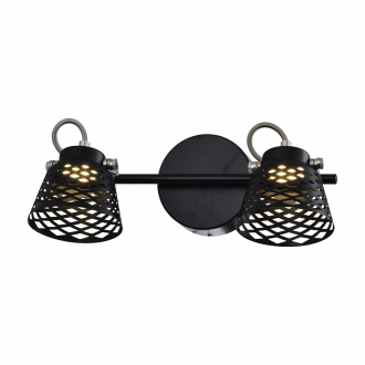 Спотовый светильник  ЭкономСвет 14961/2wBK BK - Интернет-магазин бытовой техники, вентиляции, гигиенического оборудования Энерготехника, Екатеринбург