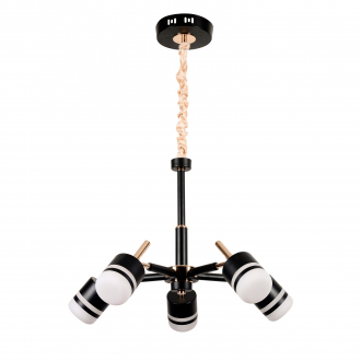 Потолочный светильник ЭкономСвет 21089/5BK+GD WT+BK - Интернет-магазин бытовой техники, вентиляции, гигиенического оборудования Энерготехника, Екатеринбург