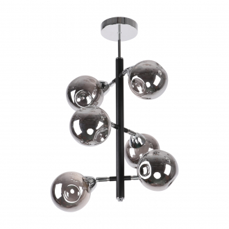 Потолочный светильник  ЭкономСвет 10111/6CR+BK SM - Интернет-магазин бытовой техники, вентиляции, гигиенического оборудования Энерготехника, Екатеринбург