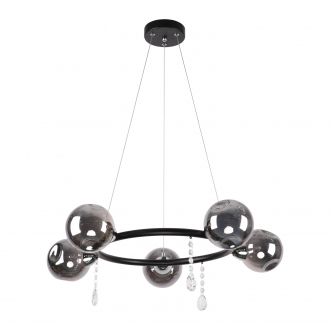 Потолочный светильник  ЭкономСвет 10115/5CR+BK SM - Интернет-магазин бытовой техники, вентиляции, гигиенического оборудования Энерготехника, Екатеринбург