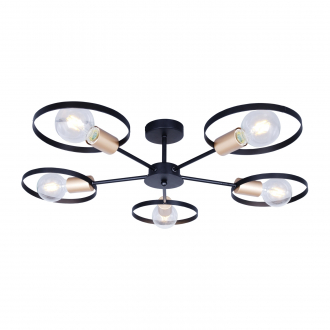 ЭкономСвет Потолочный светильник 10205/5BK+GD - Интернет-магазин бытовой техники, вентиляции, гигиенического оборудования Энерготехника, Екатеринбург