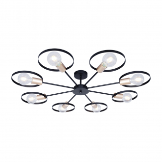 ЭкономСвет Потолочный светильник 10205/8BK+GD - Интернет-магазин бытовой техники, вентиляции, гигиенического оборудования Энерготехника, Екатеринбург