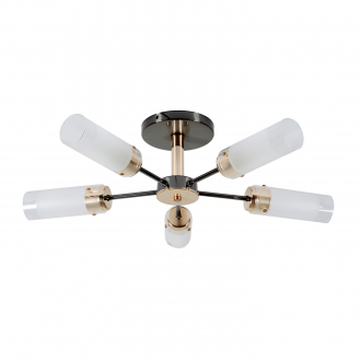 Настенный светильник  ЭкономСвет 80867/5BK+FGD WT - Интернет-магазин бытовой техники, вентиляции, гигиенического оборудования Энерготехника, Екатеринбург