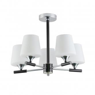 ЭкономСвет Потолочный светильник 74219/5CR+BK WT - Интернет-магазин бытовой техники, вентиляции, гигиенического оборудования Энерготехника, Екатеринбург