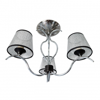 Потолочный светильник  ЭкономСвет 70124/3CR+BK CR - Интернет-магазин бытовой техники, вентиляции, гигиенического оборудования Энерготехника, Екатеринбург