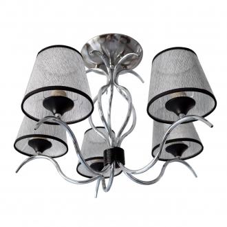 Потолочный светильник  ЭкономСвет 70124/5CR+BK CR - Интернет-магазин бытовой техники, вентиляции, гигиенического оборудования Энерготехника, Екатеринбург