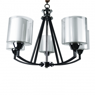 Потолочный светильник  ЭкономСвет 11235/5BK+CR WT+CL - Интернет-магазин бытовой техники, вентиляции, гигиенического оборудования Энерготехника, Екатеринбург