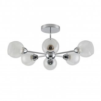 Потолочный светильник  ЭкономСвет 60209/6CR WT+CL - Интернет-магазин бытовой техники, вентиляции, гигиенического оборудования Энерготехника, Екатеринбург