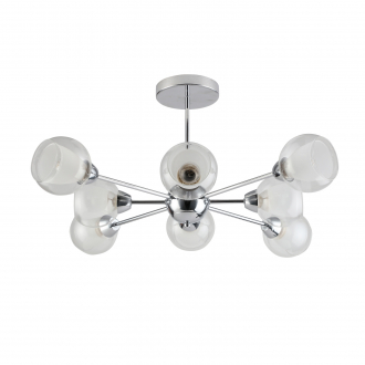 Потолочный светильник  ЭкономСвет 60209/8CR WT+CL - Интернет-магазин бытовой техники, вентиляции, гигиенического оборудования Энерготехника, Екатеринбург