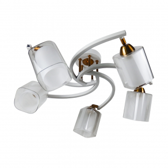 Потолочный светильник ЭкономСвет 58917/5FGD+WT WT+CL - Интернет-магазин бытовой техники, вентиляции, гигиенического оборудования Энерготехника, Екатеринбург