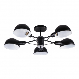 Потолочный светильник  ЭкономСвет 10817/5BK+CR BK+WT - Интернет-магазин бытовой техники, вентиляции, гигиенического оборудования Энерготехника, Екатеринбург