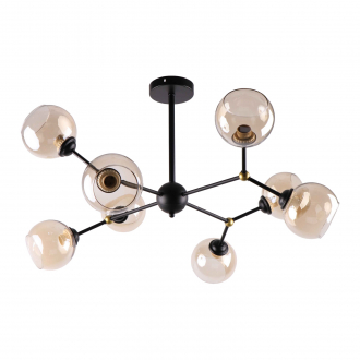 ЭкономСвет Потолочный светильник 10147/8BK+GD AMB - Интернет-магазин бытовой техники, вентиляции, гигиенического оборудования Энерготехника, Екатеринбург