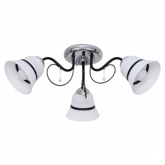 Потолочный светильник  ЭкономСвет 045B/3CR+BK WT - Интернет-магазин бытовой техники, вентиляции, гигиенического оборудования Энерготехника, Екатеринбург