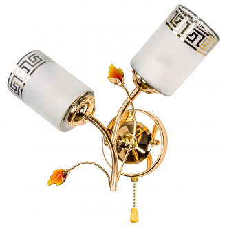 Настенный светильник  ЭкономСвет 1011/2wFGD WT - Интернет-магазин бытовой техники, вентиляции, гигиенического оборудования Энерготехника, Екатеринбург