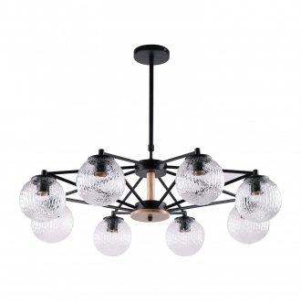 Потолочный светильник  ЭкономСвет 10890/8BK+WD CL - Интернет-магазин бытовой техники, вентиляции, гигиенического оборудования Энерготехника, Екатеринбург