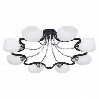 Потолочный светильник  ЭкономСвет 11126/8CR BK WT - Интернет-магазин бытовой техники, вентиляции, гигиенического оборудования Энерготехника, Екатеринбург