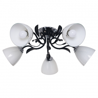 Потолочный светильник  ЭкономСвет 181/5CR+BK WT - Интернет-магазин бытовой техники, вентиляции, гигиенического оборудования Энерготехника, Екатеринбург