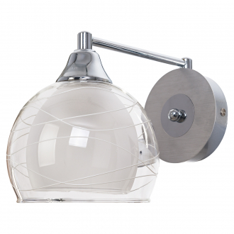 Настенный светильник ЭкономСвет 052J/1wCR+AL WT - Интернет-магазин бытовой техники, вентиляции, гигиенического оборудования Энерготехника, Екатеринбург