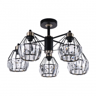 Потолочный светильник  ЭкономСвет 10035/5BK+AB BK - Интернет-магазин бытовой техники, вентиляции, гигиенического оборудования Энерготехника, Екатеринбург