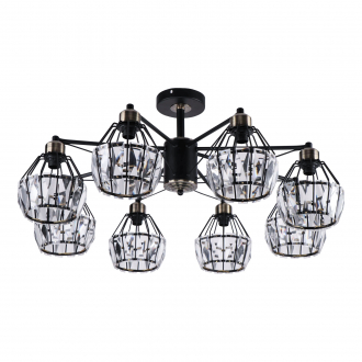 Потолочный светильник  ЭкономСвет 10035/8BK+AB BK - Интернет-магазин бытовой техники, вентиляции, гигиенического оборудования Энерготехника, Екатеринбург