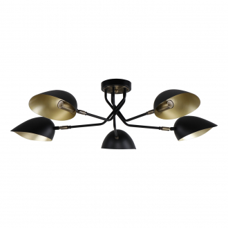 ЭкономСвет Потолочный светильник лофт 20759/5BK BK - Интернет-магазин бытовой техники, вентиляции, гигиенического оборудования Энерготехника, Екатеринбург