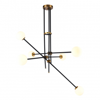 Gerhort Потолочный светильник лофт G31108/6BK+GD WT - Интернет-магазин бытовой техники, вентиляции, гигиенического оборудования Энерготехника, Екатеринбург