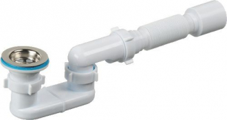 Сифон Ани1 1/2"*40 с гофрой 40*50 плоский (Е015)  1/40 - Интернет-магазин бытовой техники, вентиляции, гигиенического оборудования Энерготехника, Екатеринбург