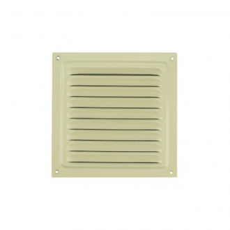 Эра Решетка вентиляционная с покрытием полимерной эмалью, с сеткой 200х200, Сталь 2020 МЭ  Ivory - Интернет-магазин бытовой техники, вентиляции, гигиенического оборудования Энерготехника, Екатеринбург
