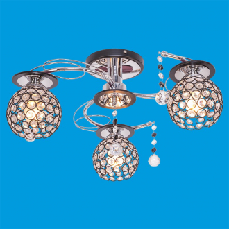 ЭкономСвет.Люстра модерн 20345 / 3A CR + BK - Интернет-магазин бытовой техники, вентиляции, гигиенического оборудования Энерготехника, Екатеринбург